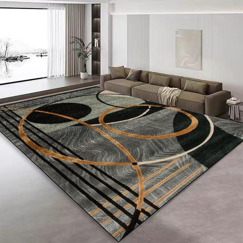 Karpetti Nordischer Abstrakter Teppich in Grau, Geometrisches Design, Rutschfest und Waschbar, B/T: 120 x 160 cm - Bild 2