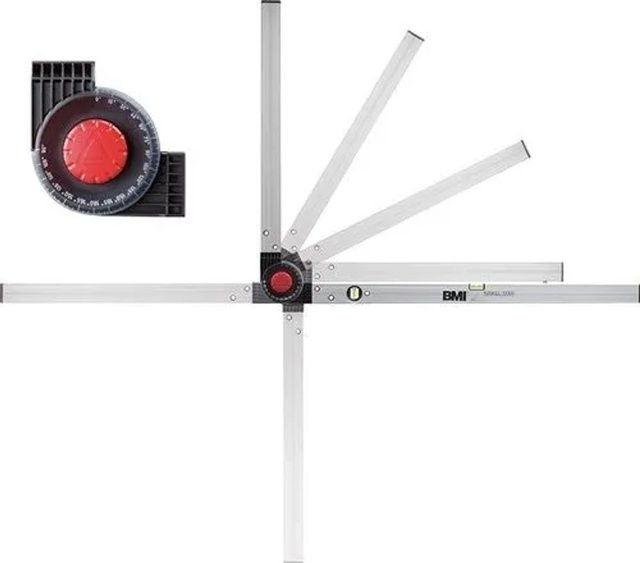 BMI Winkelmessgerät WINKELSTAR Messbarer Winkel 0-270 Grad aus Aluminium in Silber, B/T/H: 120 x 60 x 0 cm - Bild 1