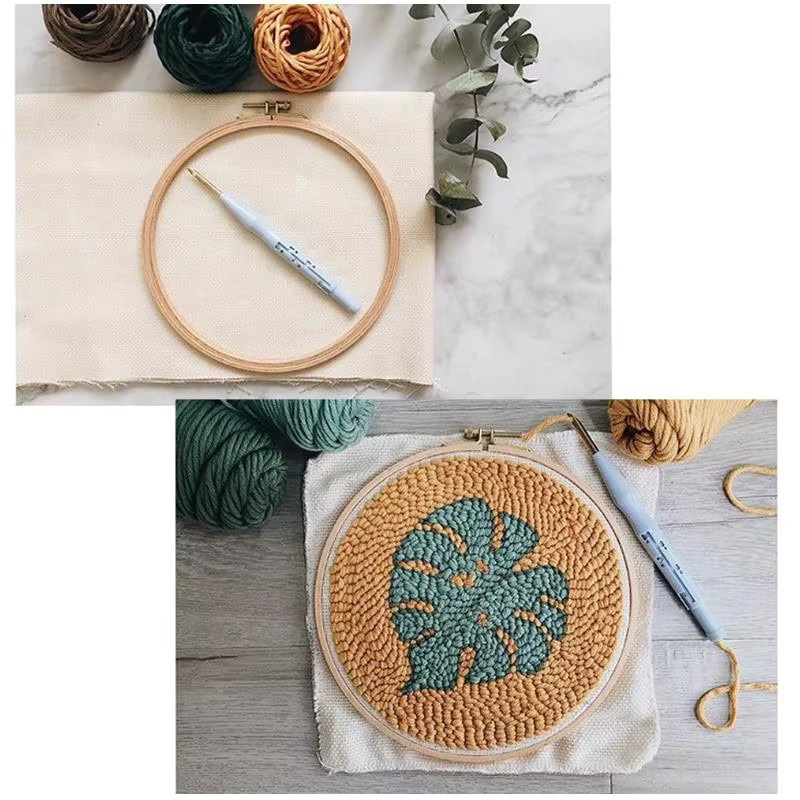 Punch Nadel Stickerei Set für DIY Projekte in Multicolour und Blau aus Kunststoff - Bild 3