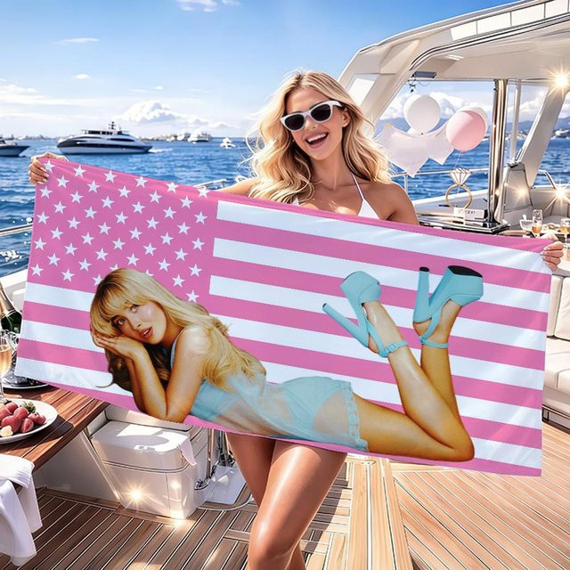 Singer S-Sabrina C-Carpenter Strandtuch schnelltrocknend und saugfähig für Sport, Fitness und Schwimmen, Breite: 30 cm, Höhe: 60 cm - Bild 1