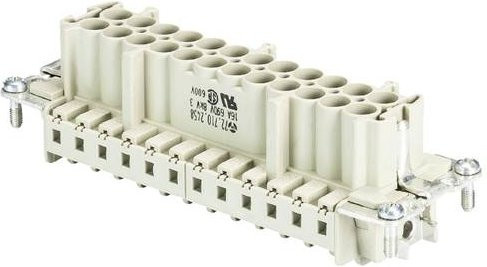 Wieland Electric Steckereinsatz 72.710.2458.0 mit 22 Polen in Grau, 10 Stück - Bild 1