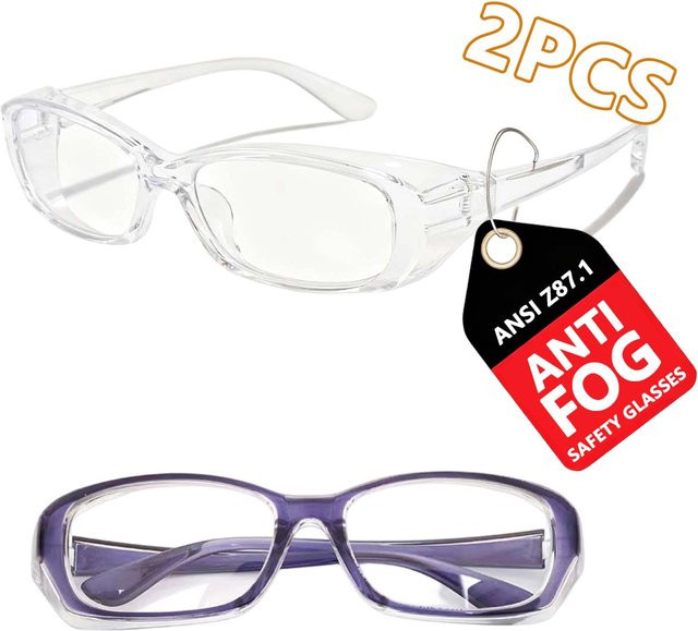 VOPHA Schutzbrille HM8 mit Blaulichtfilter und Seitenschutz, beschlagfrei und Anti-Pollen, Farbe: Clear - Bild 1