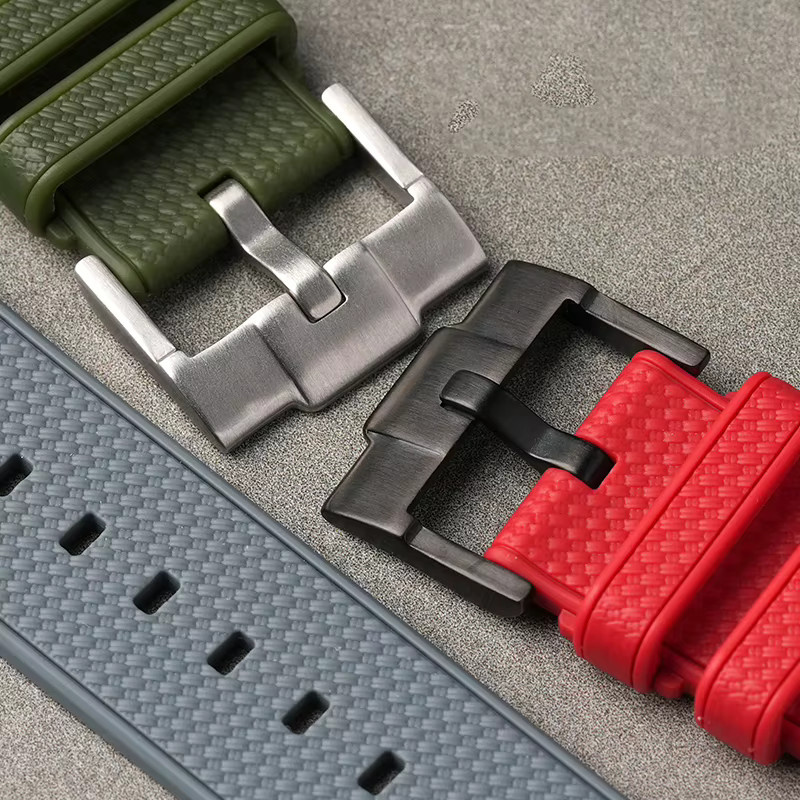 strapfreak Uhrenarmband Silikon, Schwarz, Herren, 20 mm, 22 mm - Bild 3