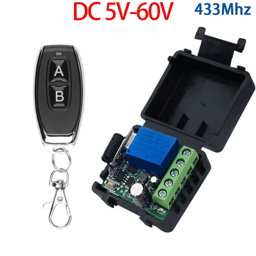 Szaoju DC 12V 1CH RF 10A Relais Empfänger mit 433MHz Fernbedienung und 2CH Sender für elektromagnetische Schlösser - Bild 6