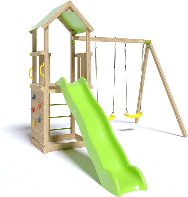 Trigano Spielturm Smart Xperience mit Rutsche, Sandkasten, Kletterwand und Schaukel - Bild 1