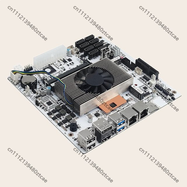 CWWK M11 NAS-Motherboard Mini ITX mit Core i5 8265U, 8 Bay, 2x NVMe PCIe 3.0 und Dual 2.5GbE I226V LAN in Weiß - Bild 1