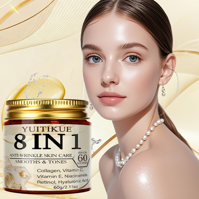 YUITIKUE Anti-Falten Hautpflegecreme mit Kollagen, Vitamin C, Retinol, 60g - Bild 1