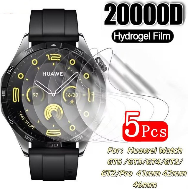 Hydrogel-Folie für Huawei Watch GT, Displayschutz, Schwarz, Unisex - Bild 1