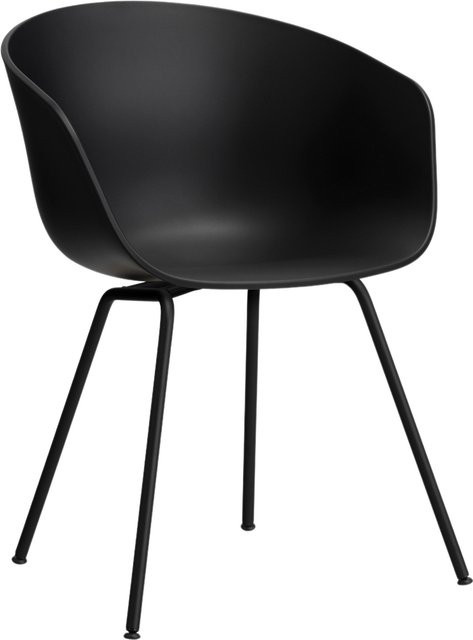 HAY About A Chair AAC 26 Designstuhl aus Polypropylen und Stahl in Schwarz Matt - Bild 1