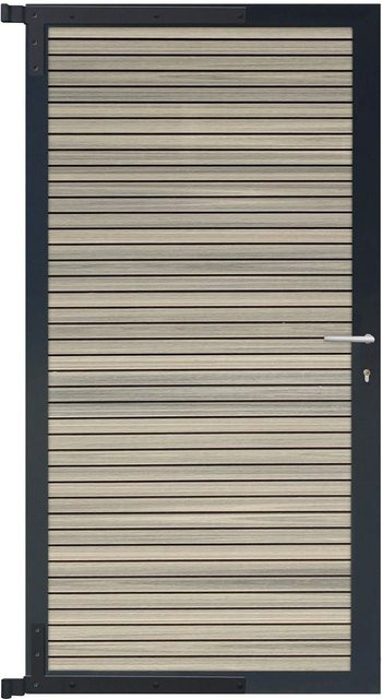 GartenLand Steckzauntor Shadowline aus WPC und Aluminium in Amethystgrau und Anthrazit, B: 90 cm, H: 175 cm - Bild 1