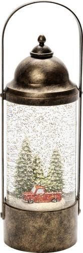 Konstsmide LED-Wasserlaterne mit Weihnachtsbäumen und Auto in Messing, warmweißes Licht für deine Advents-Dekoration - Bild 1