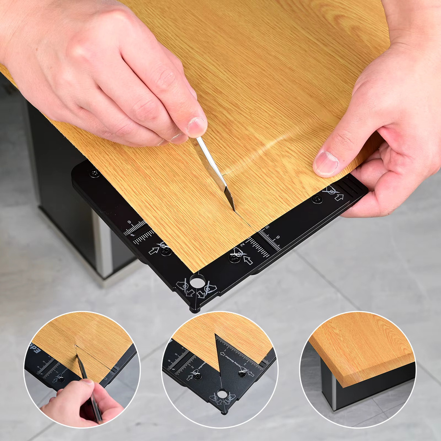 FOSHIO Rechtwinkliges Schneidebrett in Schwarz als Präzisions-Schneidehilfe für Vinyl-Autoverpackungen, Fenstertönungsfolien und Tapetenaufkleber - Bild 4