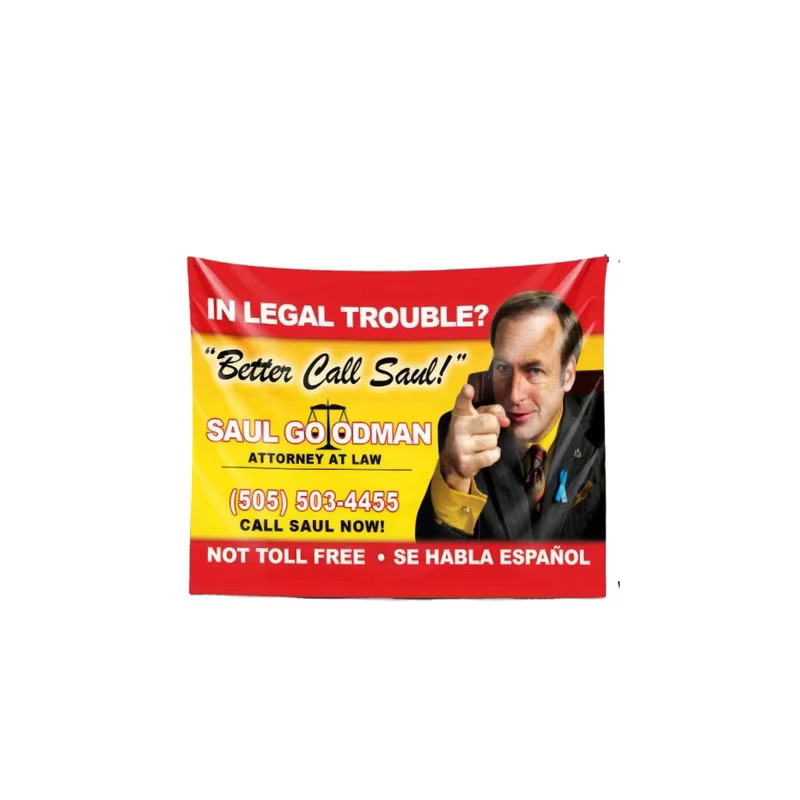 VIKAMA Wandteppich Saul Goodman Better Call Saul Wandbehang Motiv Multicolor B: 60 cm, H: 40 cm - Bild 4