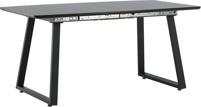 ebuy24 Inca Esstisch aus MDF und Metall, schwarz, ausziehbar, B/T/H: 160 x 85 x 85 cm - Bild 1