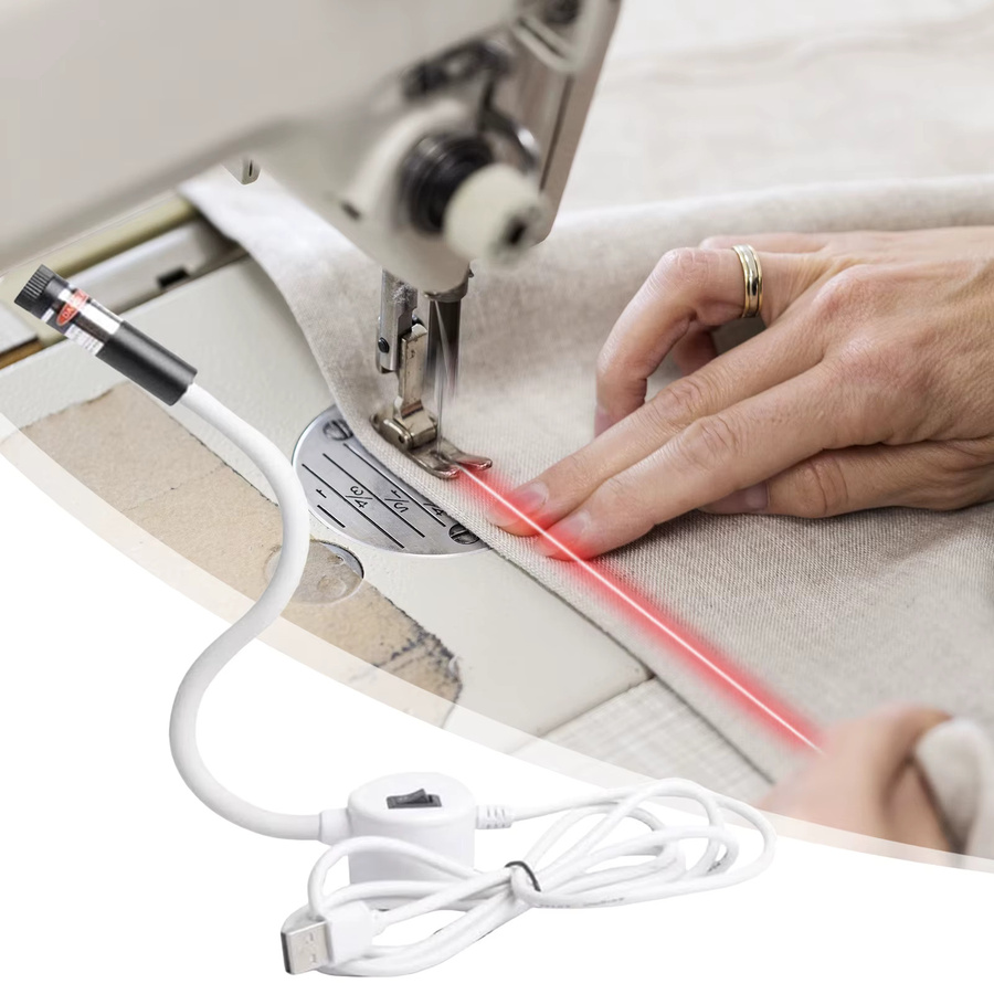 APWIKOGER Nähmaschinen-Quiltlicht mit magnetischer Positionierung und einstellbarem Punkt-, Geraden- und Kreuzlicht - Bild 3