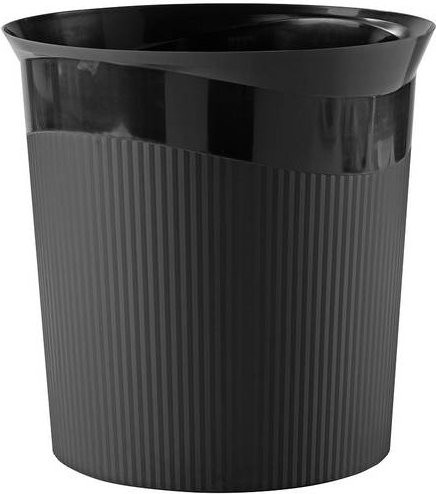HAN Re-LOOP Papierkorb aus Recycling-Kunststoff, 13 l, Schwarz, Durchmesser: 28,8 cm, Höhe: 28,7 cm - Bild 1