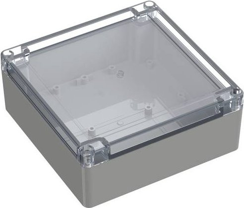 TRU COMPONENTS Universal-Gehäuse TC-10860872 aus ABS-PC in Lichtgrau, B/T/H: 149,9 x 149,9 x 6,0 cm - Bild 1