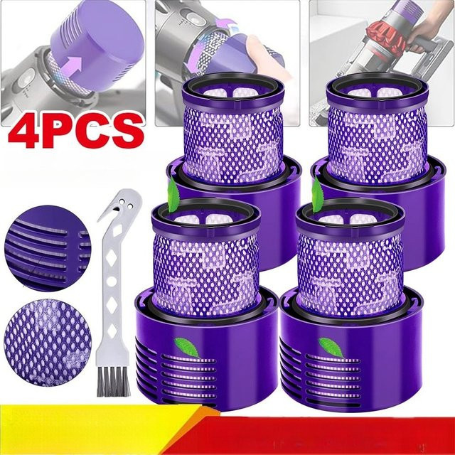4er-Pack Waschbare Ersatzfilter für Dyson V10 SV12 in Purple - Bild 1