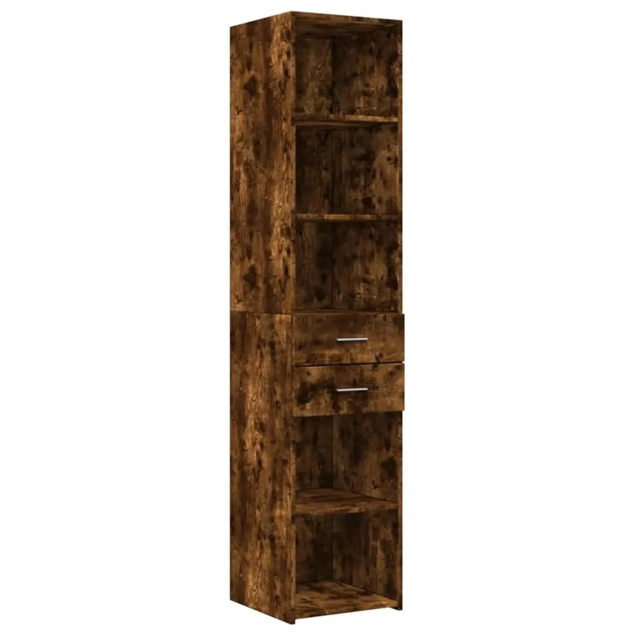 vidaXL Highboard Räuchereiche Modern B/T/H: 40 x 42,5 x 185 cm Braun - Bild 2