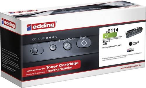 Edding Toner Kompatibel mit HP 312X Schwarz für HP Color LaserJet Pro MFP M 476 Serie - Bild 1