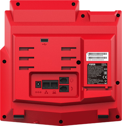 Fanvil X5U-R IP-Telefon Schwarz-Rot mit WLAN, Bluetooth und Hands-free Funktion - Bild 1