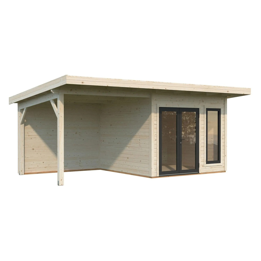 Palmako Gartenhaus Aurelia aus Fichtenholz mit Pultdach in Natur - Bild 2