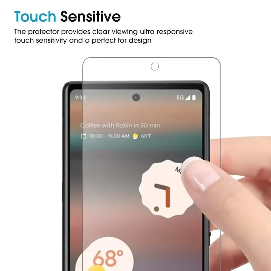 3 Stück Gehärtetes Glas Displayschutz für Google Pixel 9 8 Pro 9A 8A 7 7A 6 6A Transparent - Bild 4