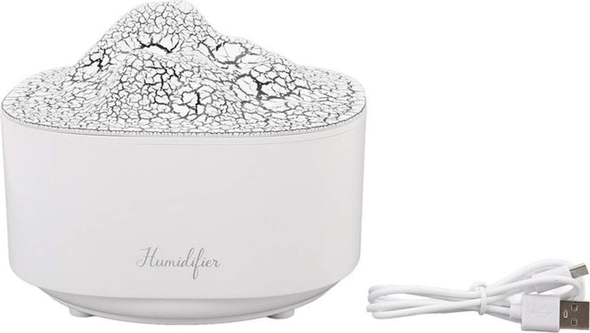 OutsideWorld Aromatherapie Diffusor Lavaberg Luftbefeuchter mit LED Bunten Lichtern, 1,5 L, Weiß - Bild 1