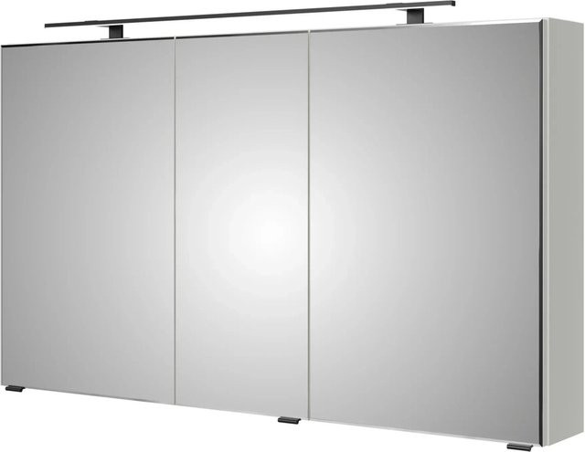 Pelipal Spiegelschrank Quantum 07 in Schneeweiß Glanz mit LED-Beleuchtung und Steckdose, B/H/T: 120 x 70 x 15 cm - Bild 1