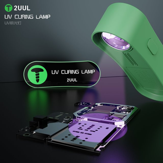 2UUL SC08 Dual-Band Mini UV-Härtungslampe 365-395nm für Handy-Reparatur und PCB-Leiterplatten-Reparatur in Grün - Bild 1