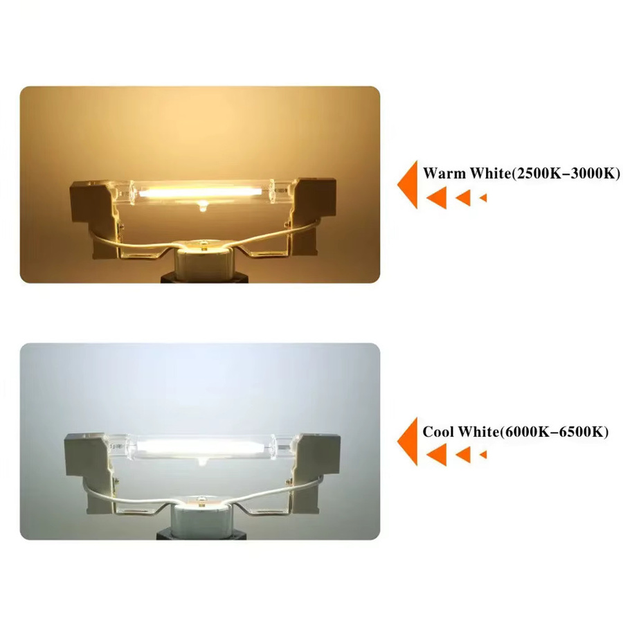 Aoyuansea R7s LED COB Röhrenlampe dimmbar, Flutlicht Ersatz für Halogenlampen, Länge: 118 mm - Bild 2