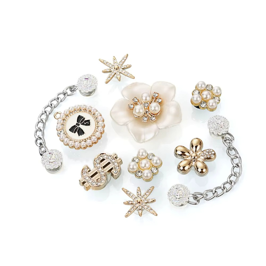 FHLDING Schuh Charms Set, Diamant, Perle, Unisex - Bild 6