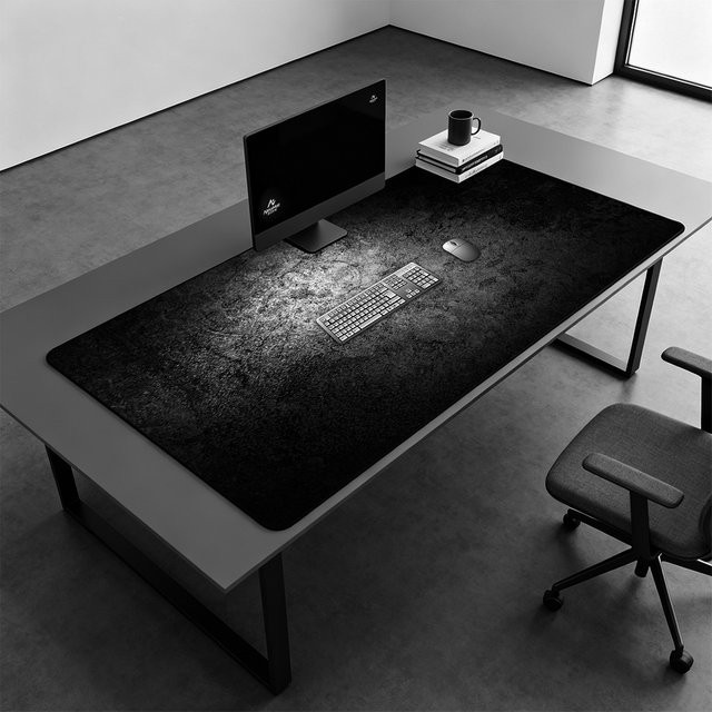 BERTALANFFY XXXL Gaming-Mauspad Schreibtischunterlage Schwarz B/T: 1500 x 600 cm - Bild 1