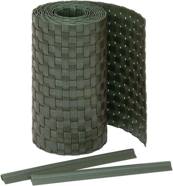 Jardinion Sichtschutzstreifen Grün inkl. Clips, B: 19 cm, L: 250 cm, Stärke: 2,4 mm - Bild 1