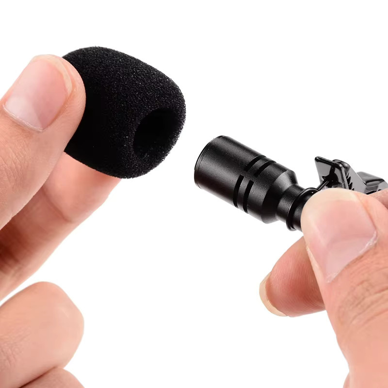 KAFNHCKA Lavalier Mikrofon mit USB-C und 3,5 mm Klinke, tragbares Clip-on Mikrofon in Schwarz für DSLR-Kamera, PC und Laptop - Bild 3