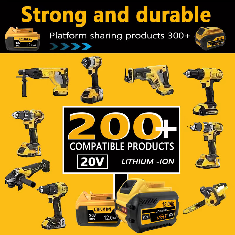DeWalt 20V Lithium-Ionen-Akku 3Ah Gelb Ersatzakku für Elektrowerkzeuge DCB203 DCB206 DCB205 DCB204 DCB200 DCD805 - Bild 3