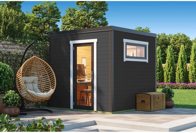 Lasita Gartenhaus Sardinia mit Flachdach in Carbongrau, B/T/H: 250 x 239,4 x 250 cm - Bild 1