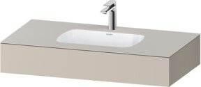 Duravit Qatego Einbauwaschtisch-Möbel-Set mit einem Ausschnitt und Überlauf, B/T/H: 100 x 55 x 17 cm - Bild 1