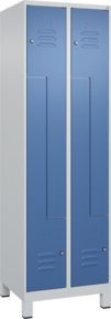 C+P Classic PLUS Z-Spind mit 4 Fächern und Zylinderschloss, Farbe Grau/Blau, H x B x T: 195 x 60 x 50 cm - Bild 1