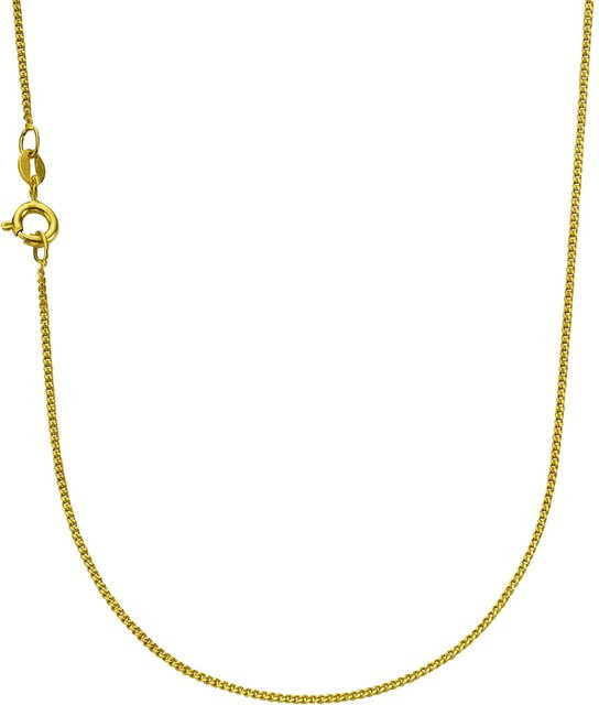 Zeeme Halskette, 925 Silber, vergoldet, Panzerkette, 45 cm, Unisex - Bild 1
