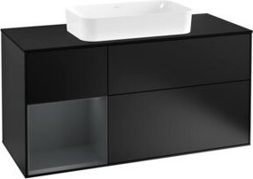 V&B Waschtischunterschrank Finion in Blau lackiert, Breite: 120 cm, Tiefe: 50,1 cm, Höhe: 50,1 cm - Bild 1