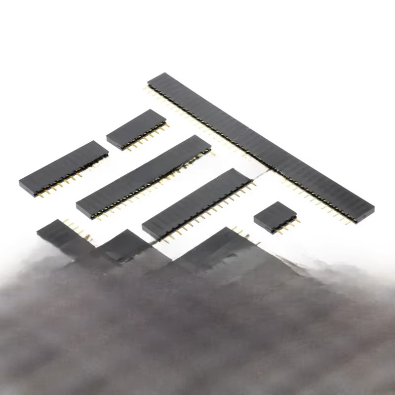 10er Set Einreihige Weibliche Pinheader Stecker 2,54mm Pitch für Arduino und PCB, Farbe: Schwarz - Bild 2