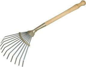 Ideal Kleinfächerbesen mit Buchenstiel und Federstahlborsten, braun, Höhe: 40 cm - Bild 1