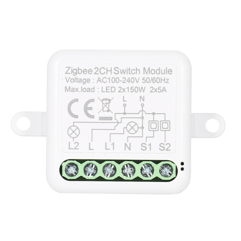 TOMTOP Zigbee Mini Smart Switch Relaismodul für Tuya Smart Home Automation, 2-Wege-Steuerung, weiß - Bild 2