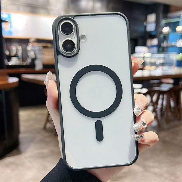 Stoßfeste Panzerhülle für Apple iPhone 11 bis 17 Pro Max und 16e/17e mit MagSafe und kabelloser Ladefunktion, transparent - Bild 1