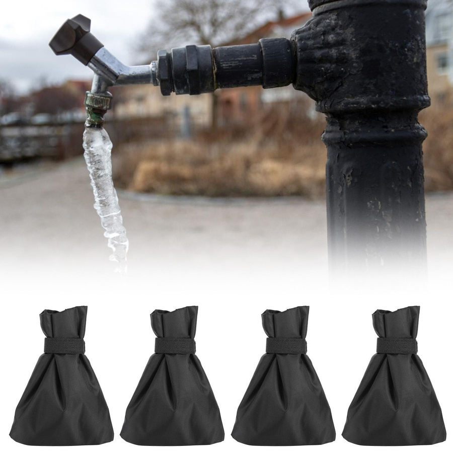 4er-Set Frostschutz Wasserhahn Abdeckung mit Klemme von Honor Electronics in Schwarz - Bild 5