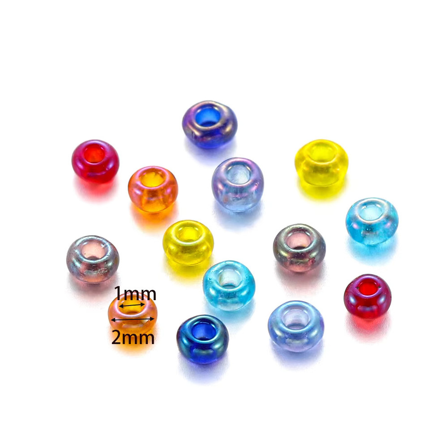 YouYoungDifferent Charme tschechische Glasperlen, 2mm, rund, 1800 Teile/Los - Bild 1