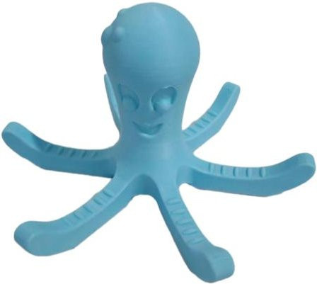 Oktopus Flaschentrocknerständer aus Kunststoff in Himmelblau als 3D-gedruckter Abtropfständer für Tassen, Flaschen und Becher - Bild 1