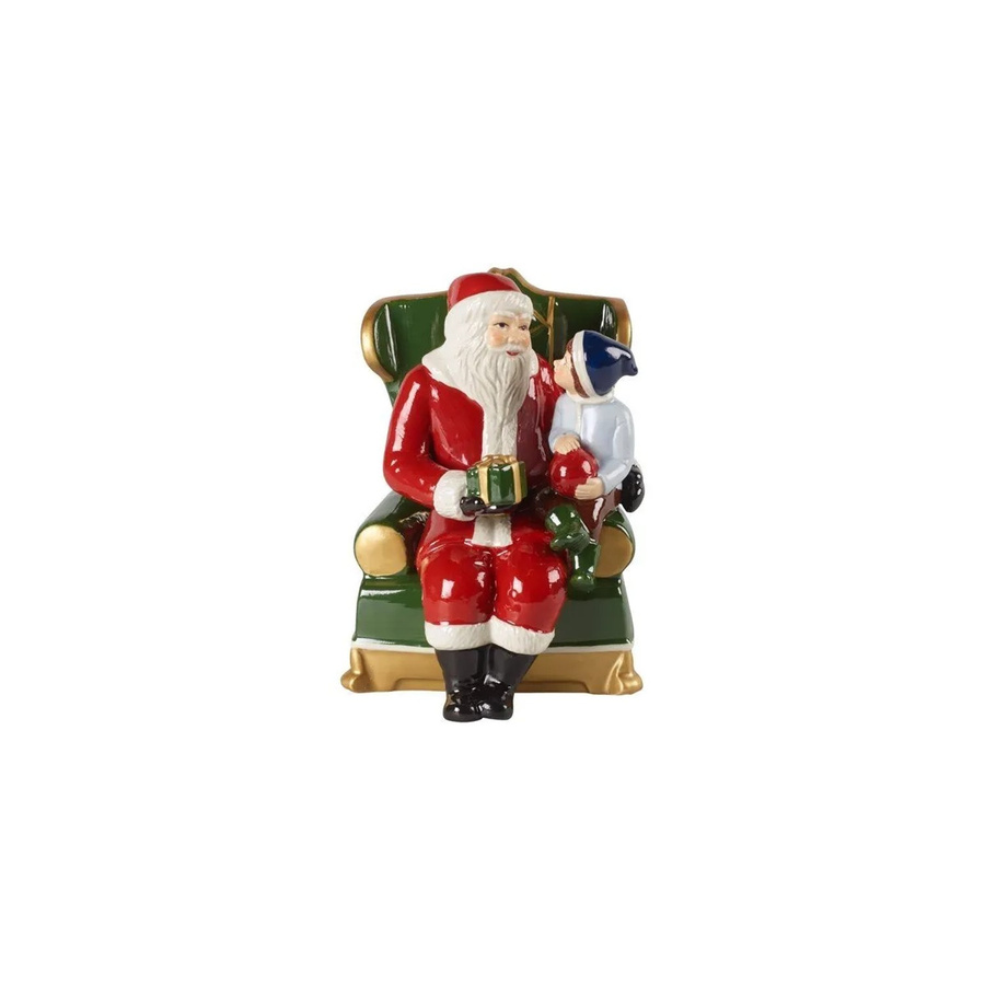 Villeroy & Boch Christmas Toys Santa auf Sessel Weihnachtsfigur aus Porzellan in Multicolour, Höhe: 15,0 cm, Breite: 10,0 cm, Tiefe: 10,0 cm - Bild 2
