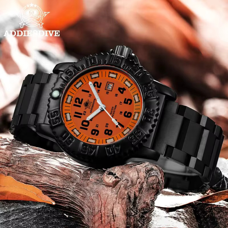 Addies Armbanduhr, Quarz, Edelstahl, Textil, Schwarz, Herren - Bild 2